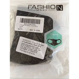 Fashion Mask Women's Dust Proof Sunscreen Reusable Thermal Face Mask Black NWT